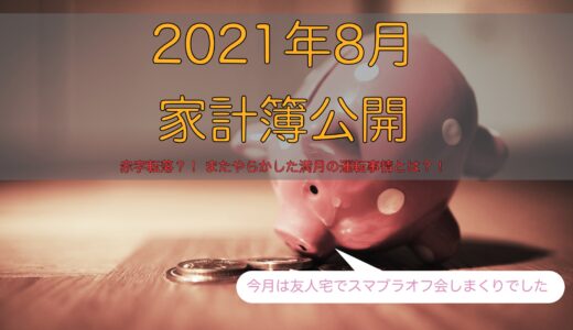 2021年8月の家計簿〜怒涛の違反ラッシュで無事免停🥺〜