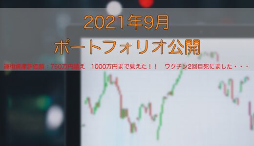 【米国ETF】2021年9月ポートフォリオ公開【暴落】