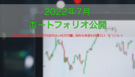 【米国ETF】2022年7月ポートフォリオ公開【インデックス】