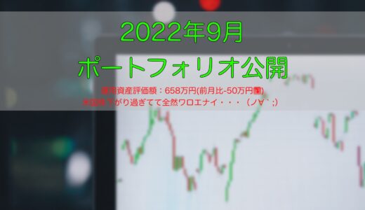 【米国ETF】2022年9月ポートフォリオ公開【インデックス】