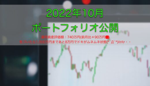 【米国ETF】2022年10月ポートフォリオ公開【インデックス】