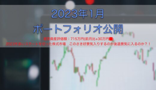 【米国ETF】2023年1月ポートフォリオ公開【インデックス】